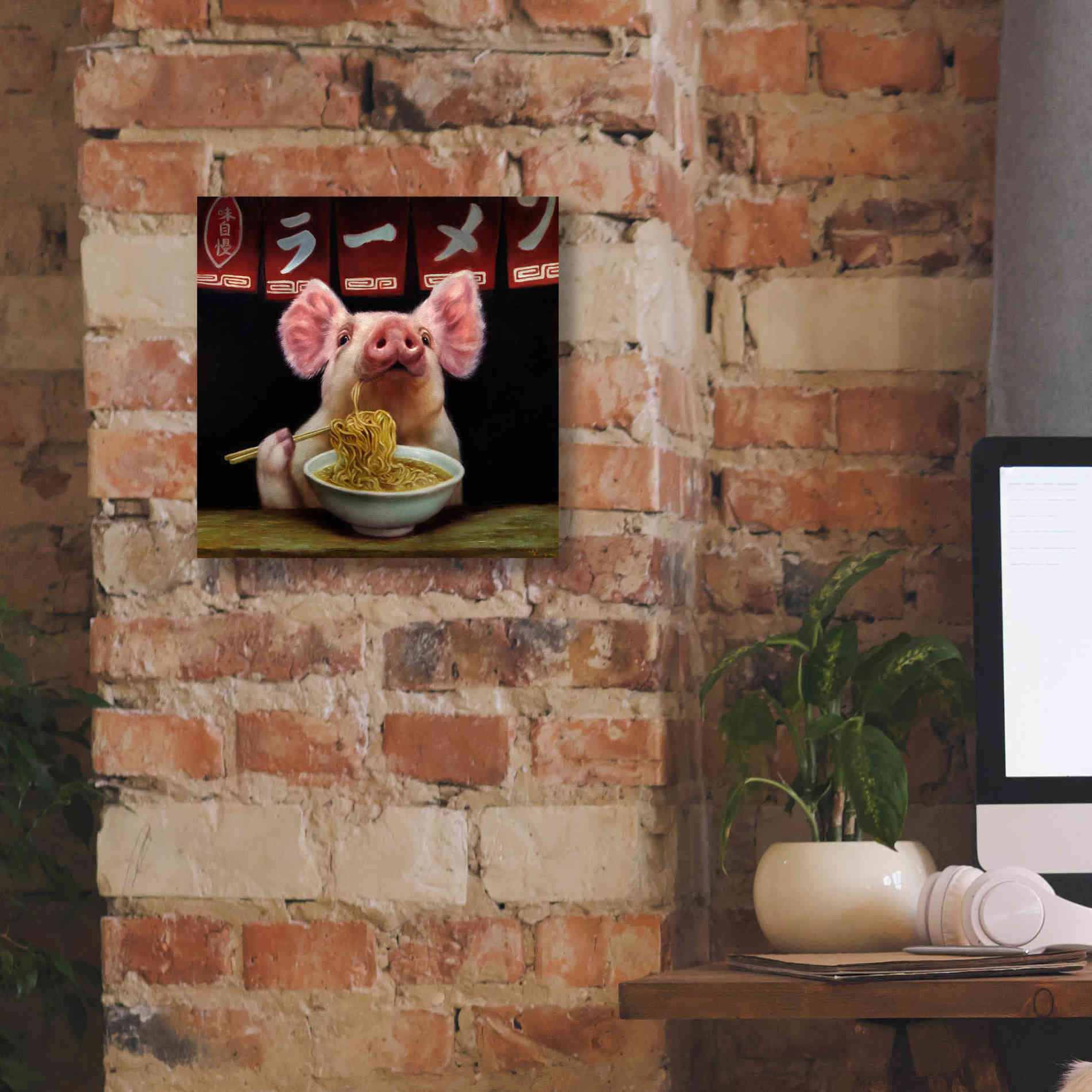 'Oodles of Noodles' by Lucia Heffernan, Canvas Wall Art,12x12