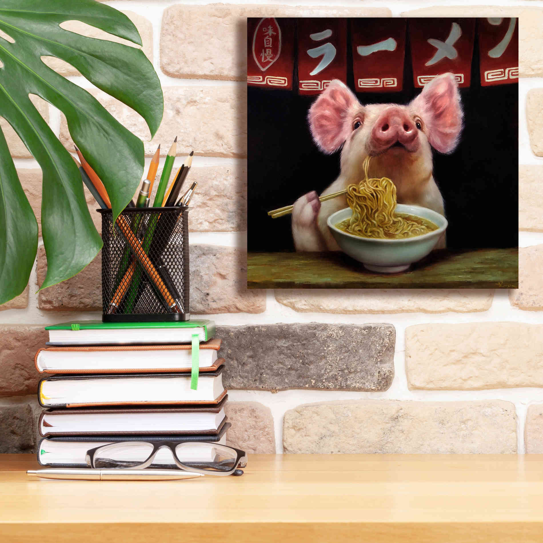 'Oodles of Noodles' by Lucia Heffernan, Canvas Wall Art,12x12