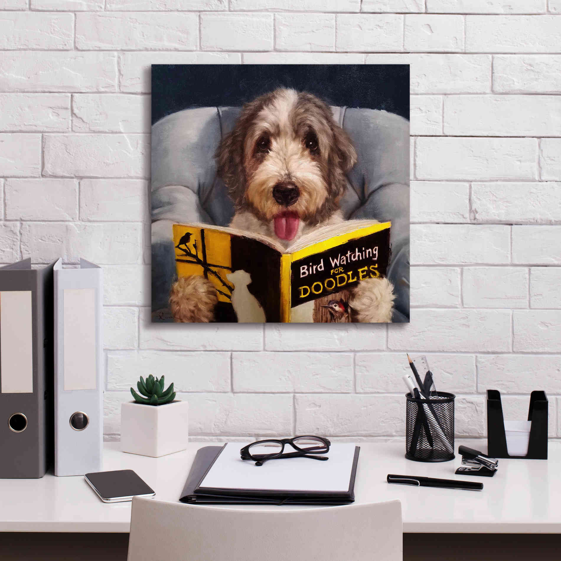 'Ornithology For Doodles' by Lucia Heffernan, Canvas Wall Art,18x18