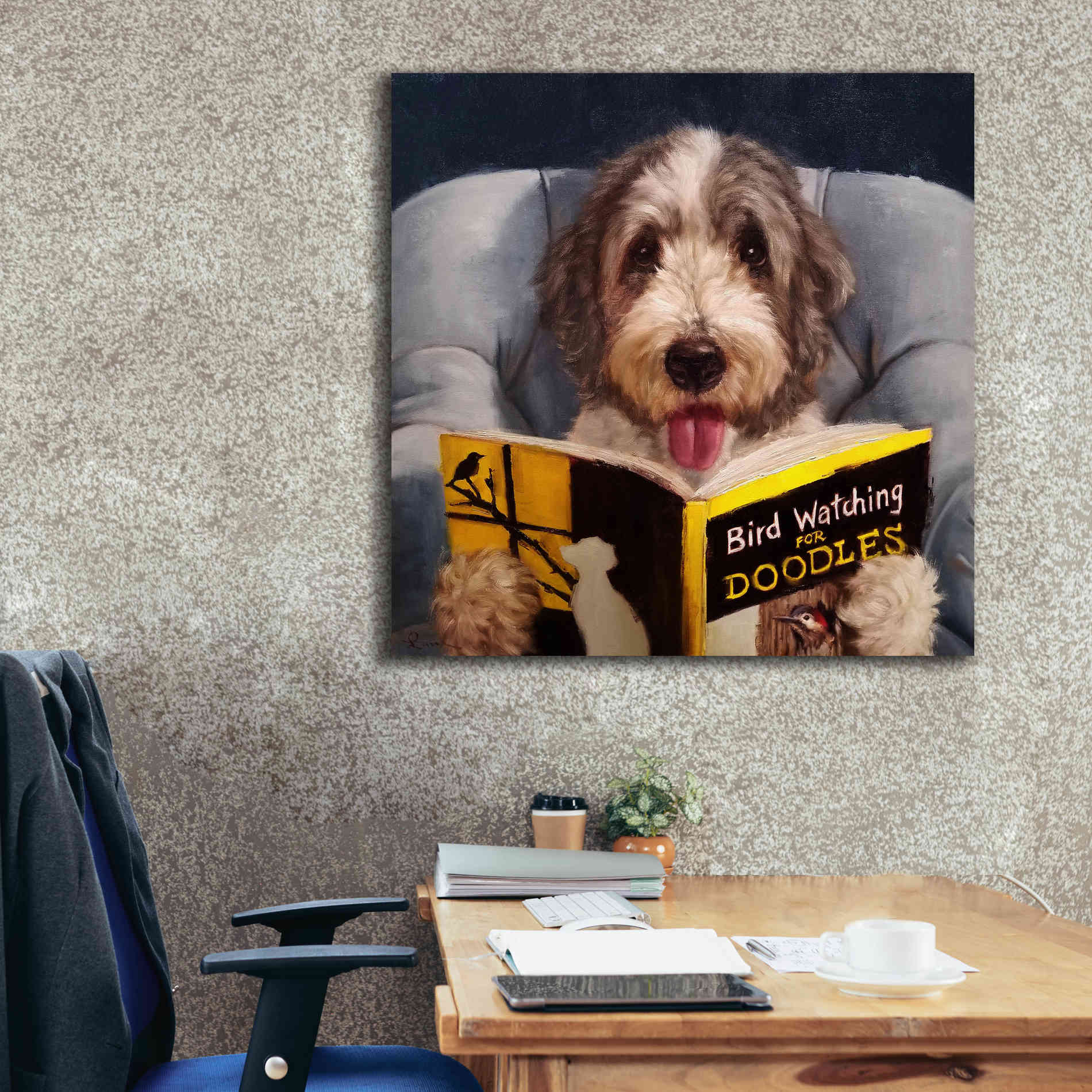 'Ornithology For Doodles' by Lucia Heffernan, Canvas Wall Art,37x37