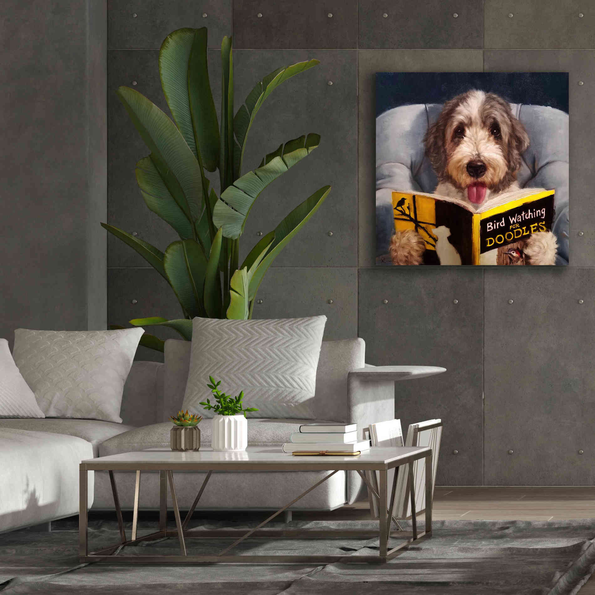 'Ornithology For Doodles' by Lucia Heffernan, Canvas Wall Art,37x37