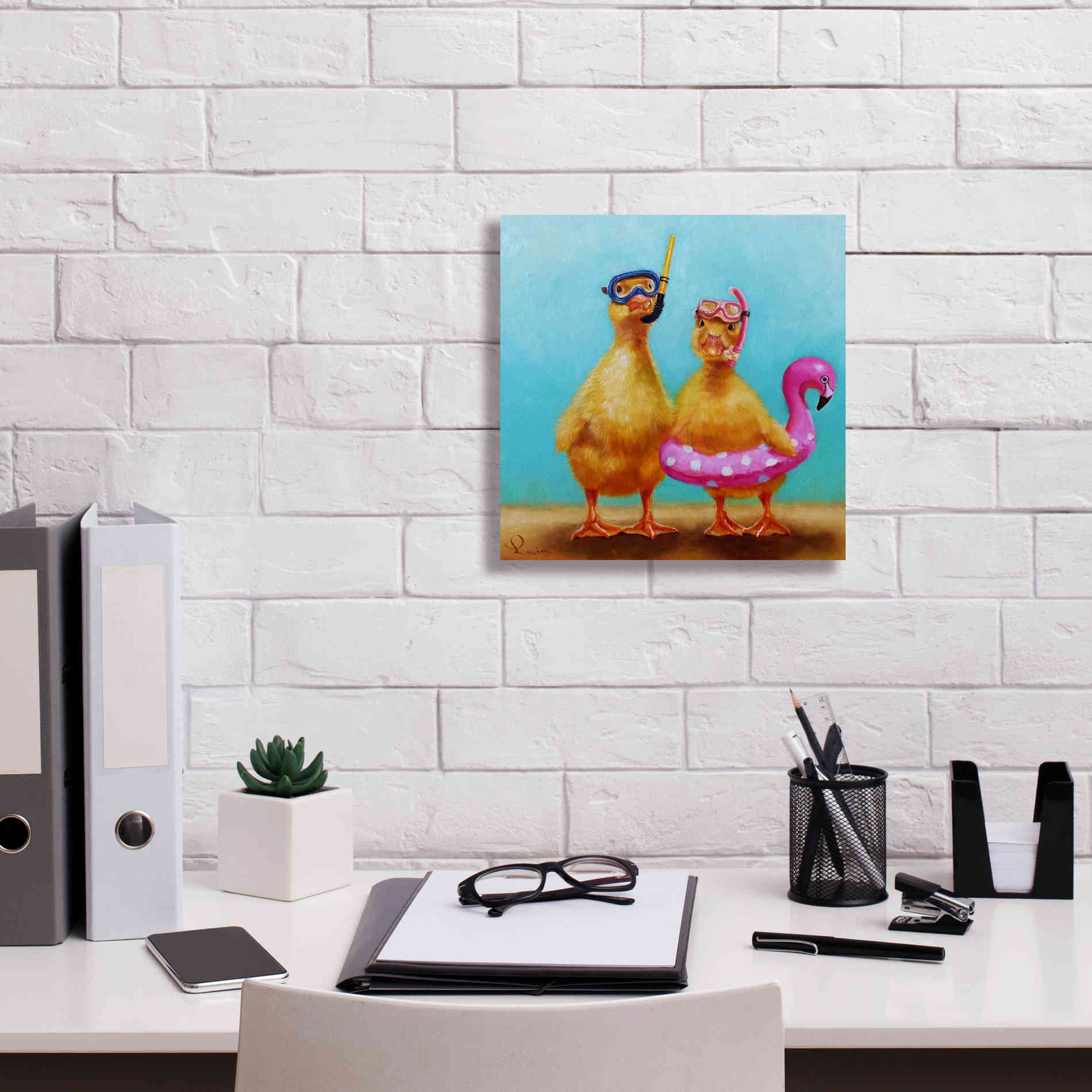 'Pool Party' by Lucia Heffernan, Canvas Wall Art,12x12