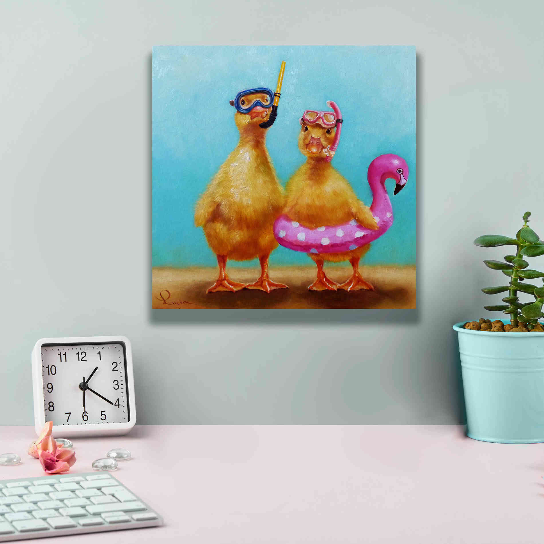 'Pool Party' by Lucia Heffernan, Canvas Wall Art,12x12
