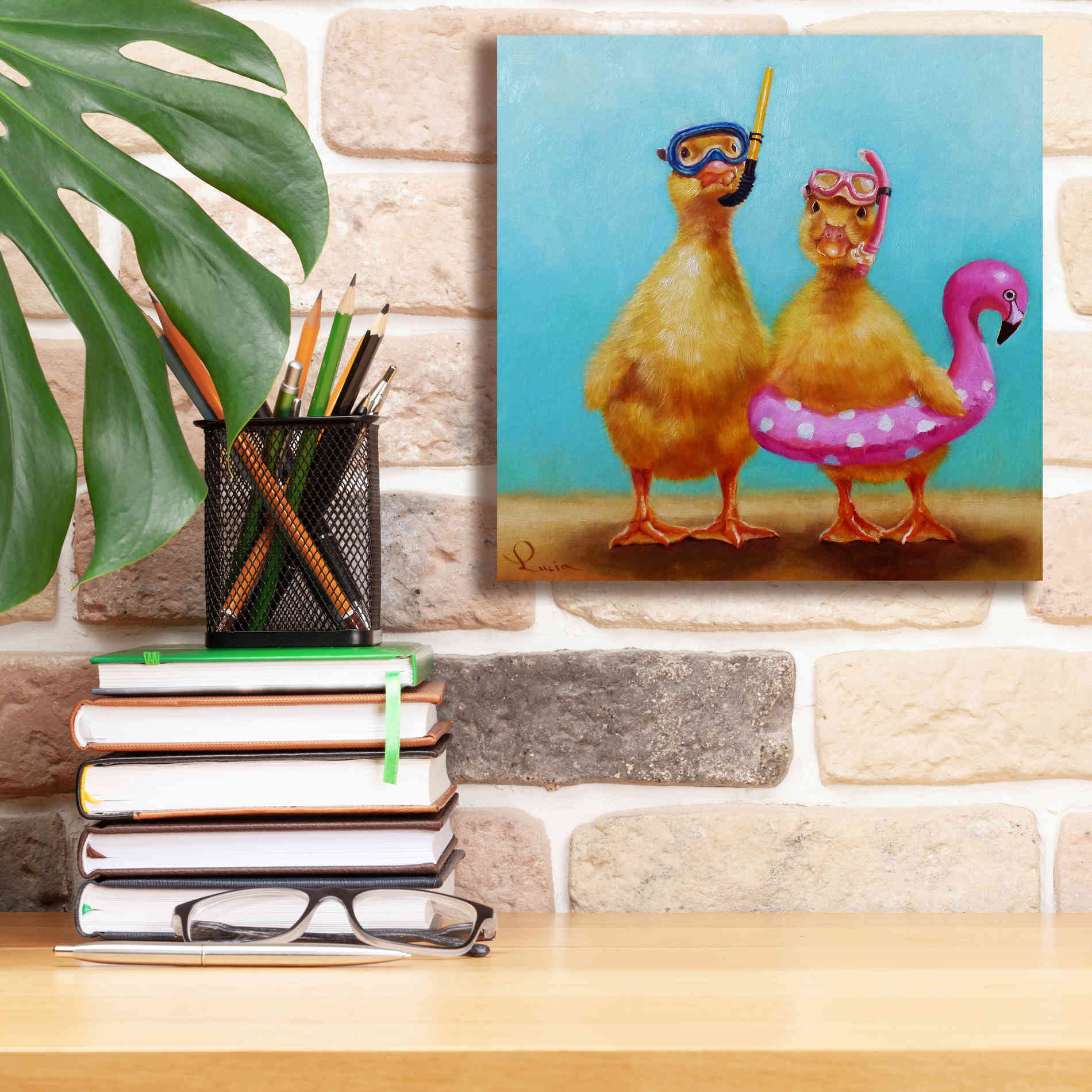 'Pool Party' by Lucia Heffernan, Canvas Wall Art,12x12