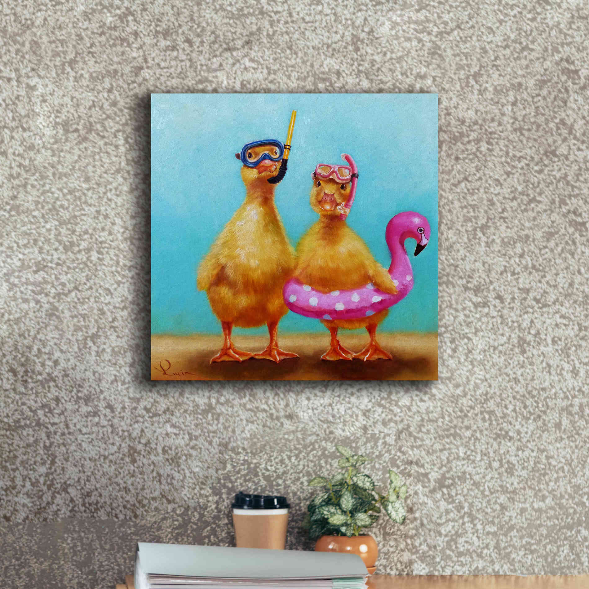 'Pool Party' by Lucia Heffernan, Canvas Wall Art,18x18