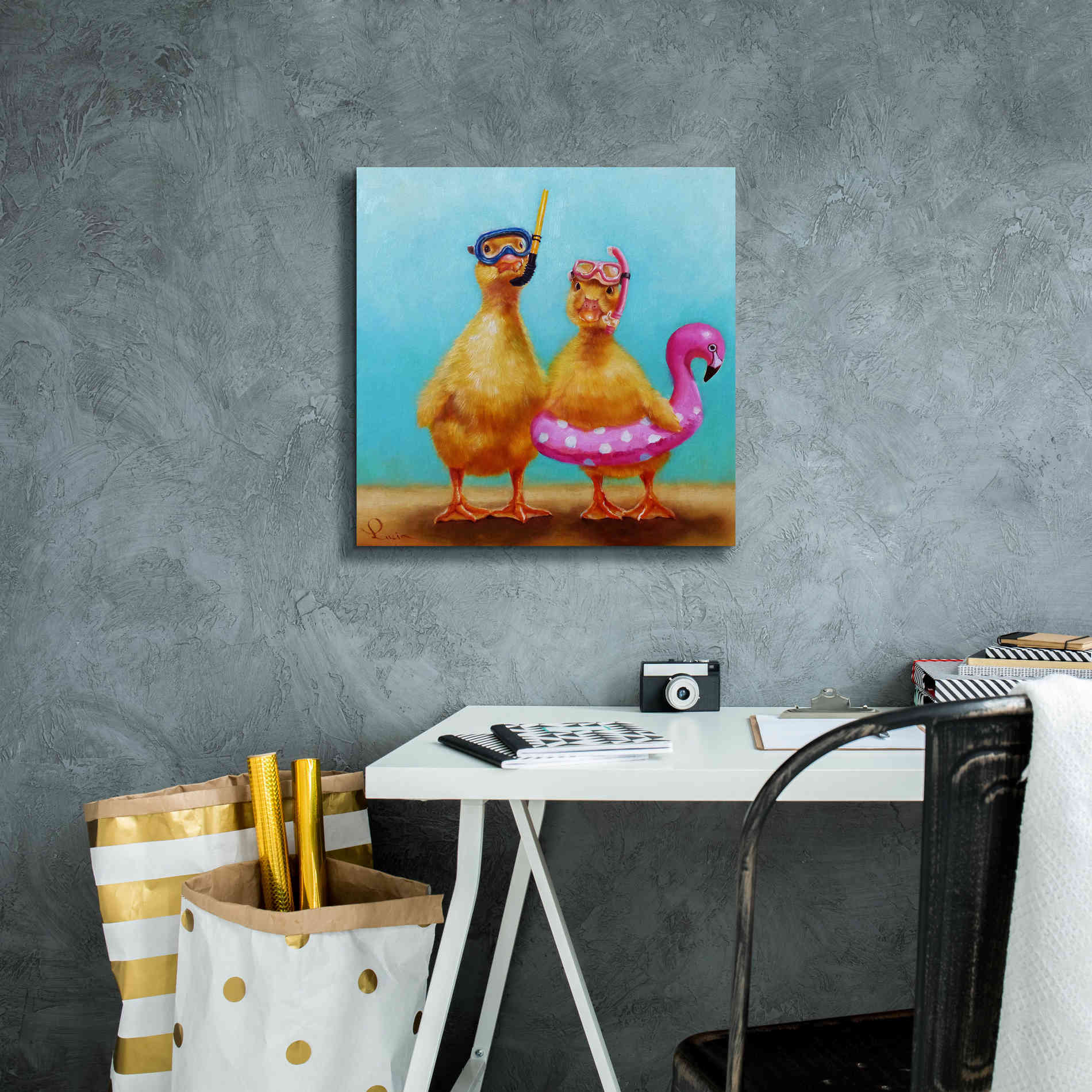 'Pool Party' by Lucia Heffernan, Canvas Wall Art,18x18