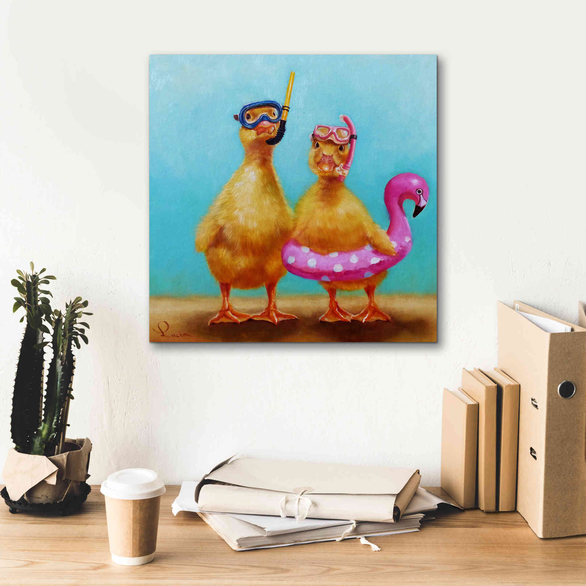 'Pool Party' by Lucia Heffernan, Canvas Wall Art,18x18