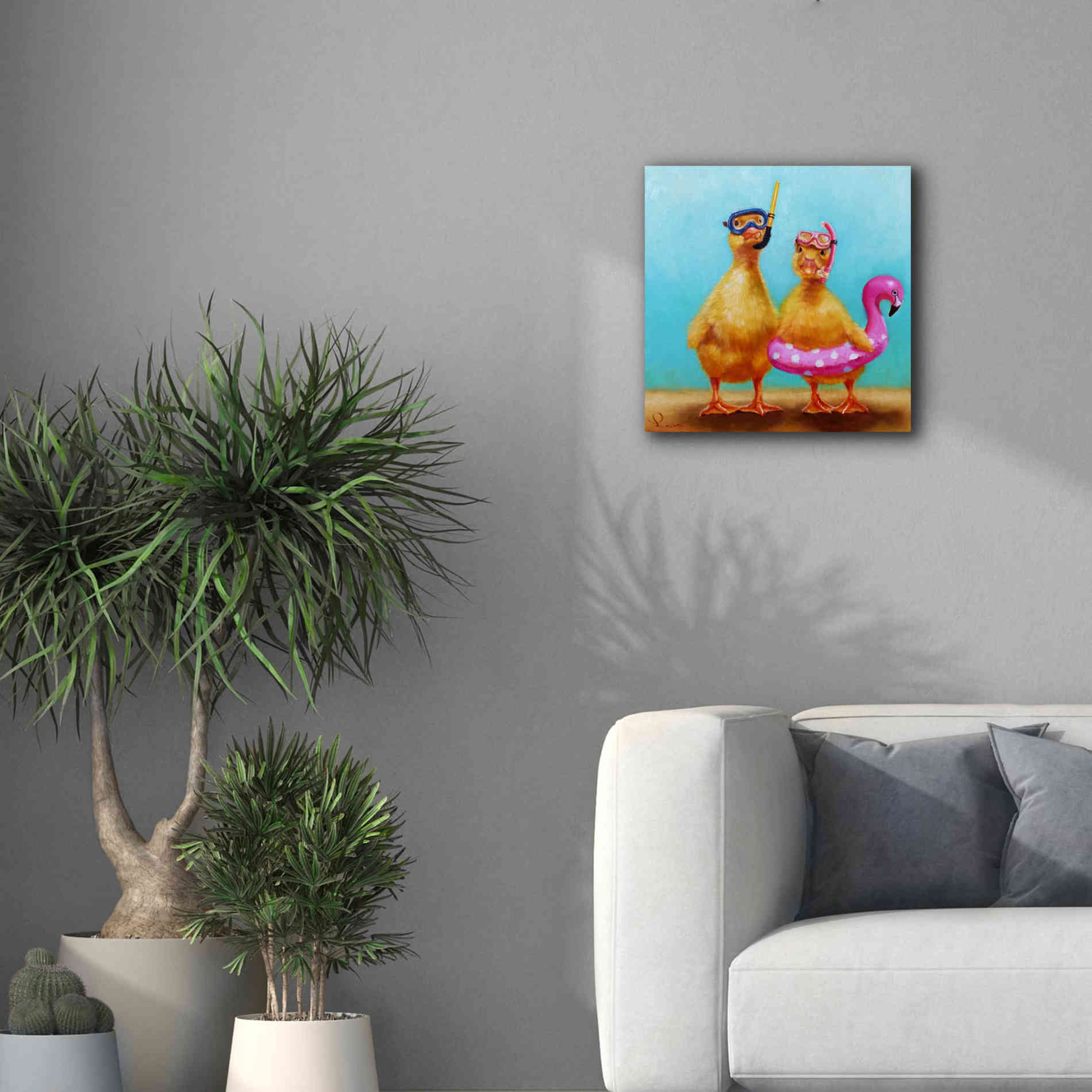'Pool Party' by Lucia Heffernan, Canvas Wall Art,18x18