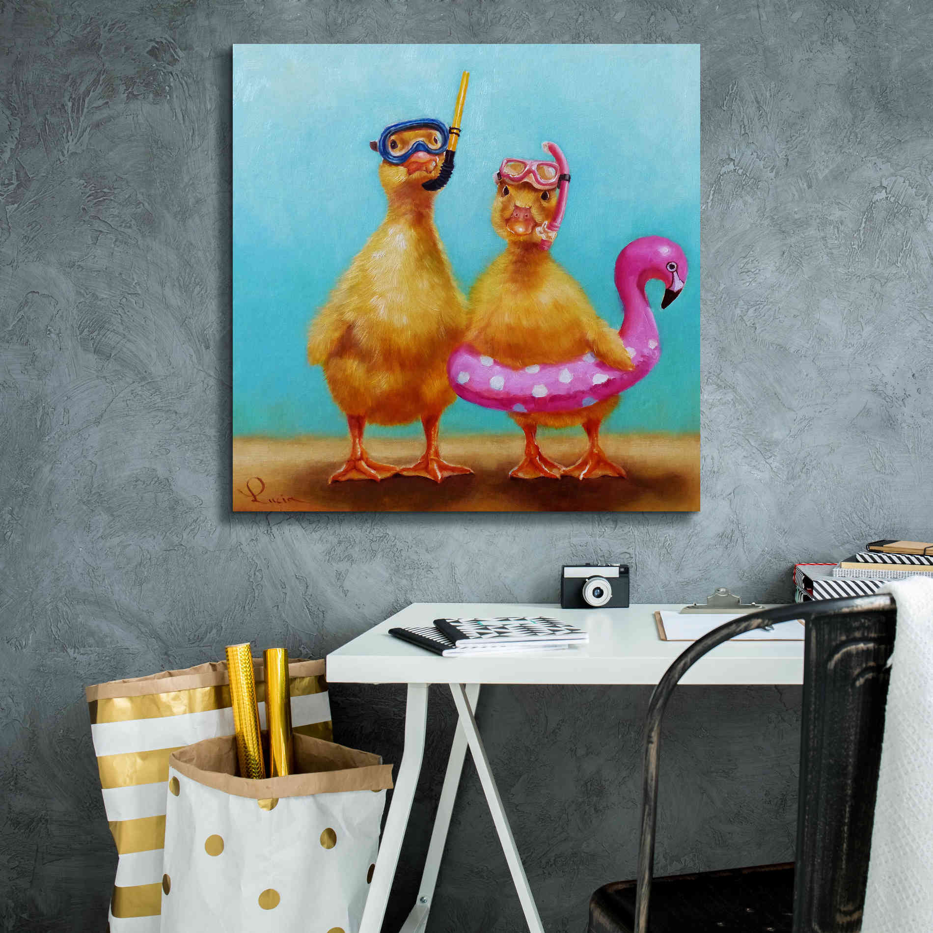 'Pool Party' by Lucia Heffernan, Canvas Wall Art,26x26