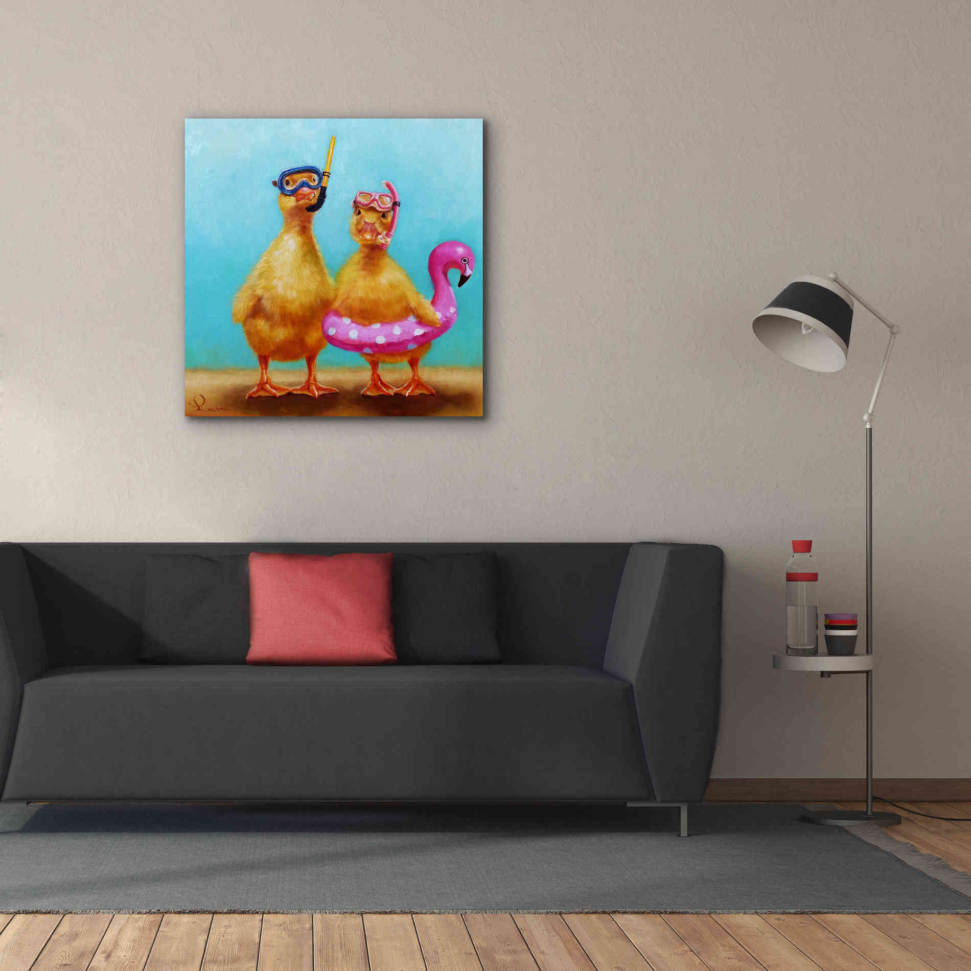 'Pool Party' by Lucia Heffernan, Canvas Wall Art,37x37