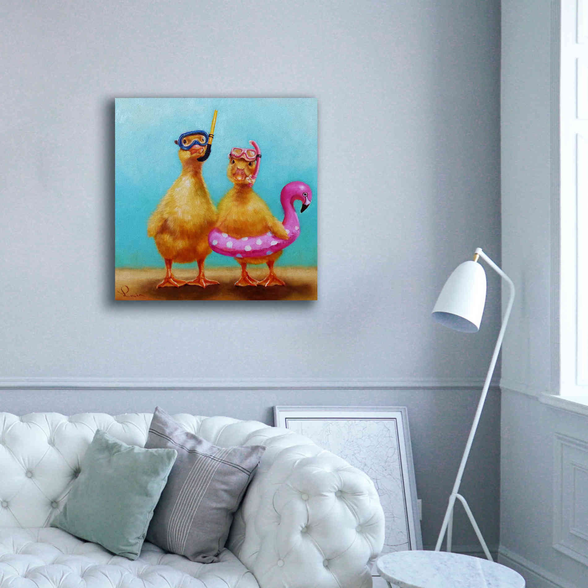 'Pool Party' by Lucia Heffernan, Canvas Wall Art,37x37