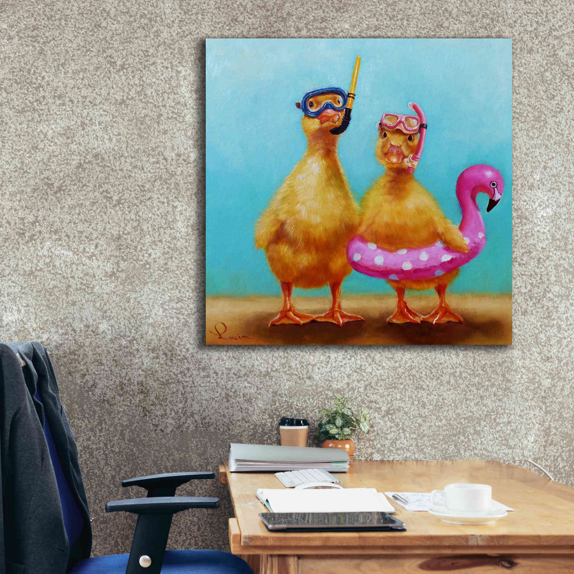 'Pool Party' by Lucia Heffernan, Canvas Wall Art,37x37