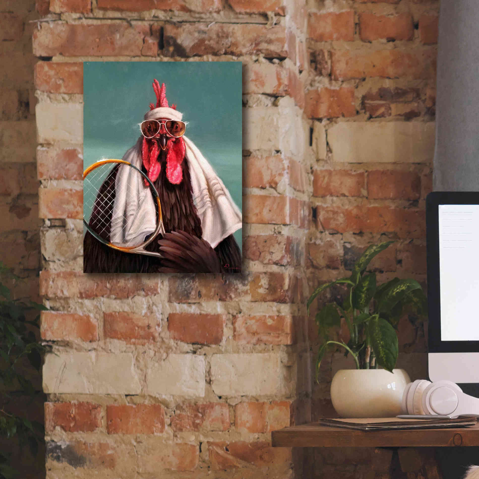 'The Tennis Pro' by Lucia Heffernan, Canvas Wall Art,12x16