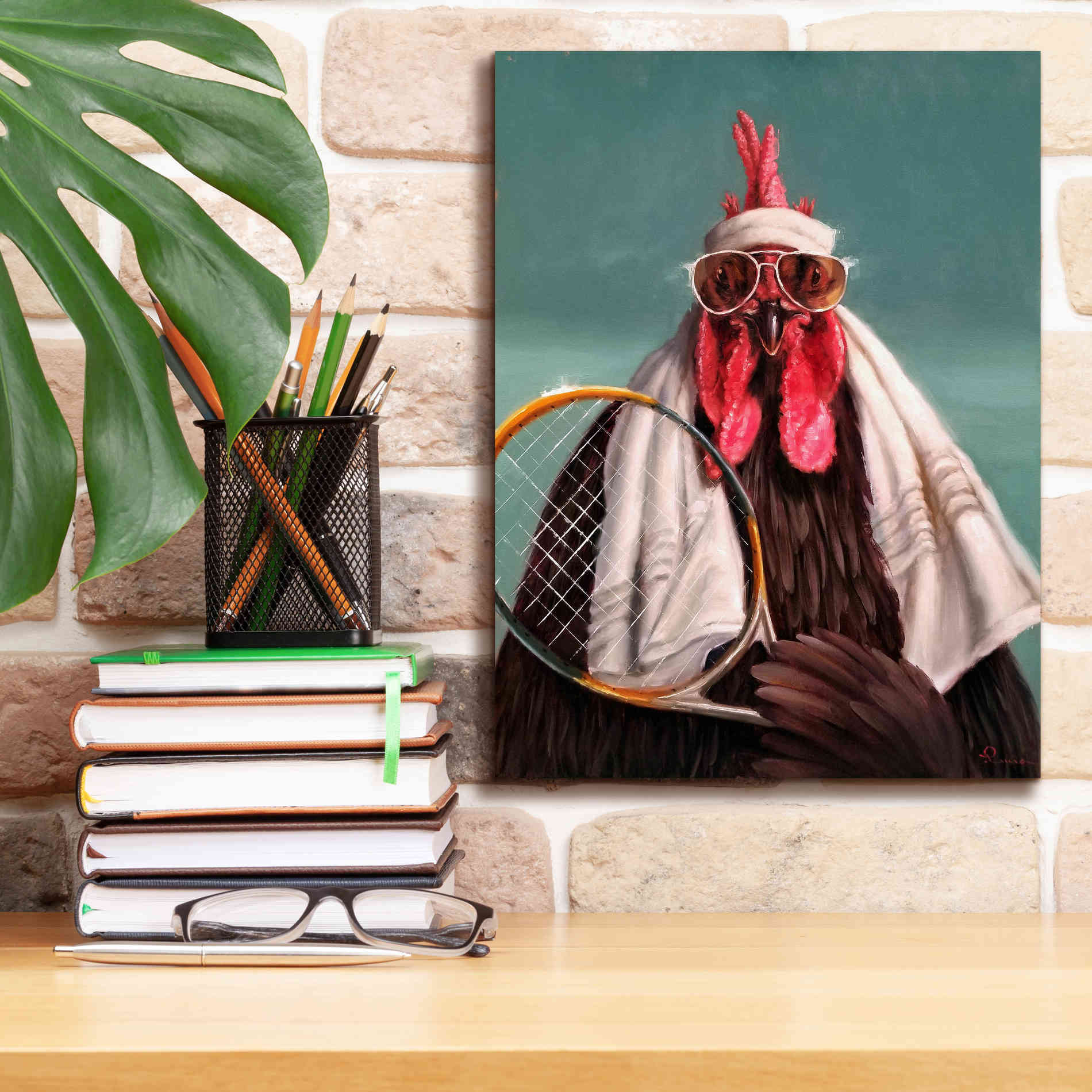 'The Tennis Pro' by Lucia Heffernan, Canvas Wall Art,12x16