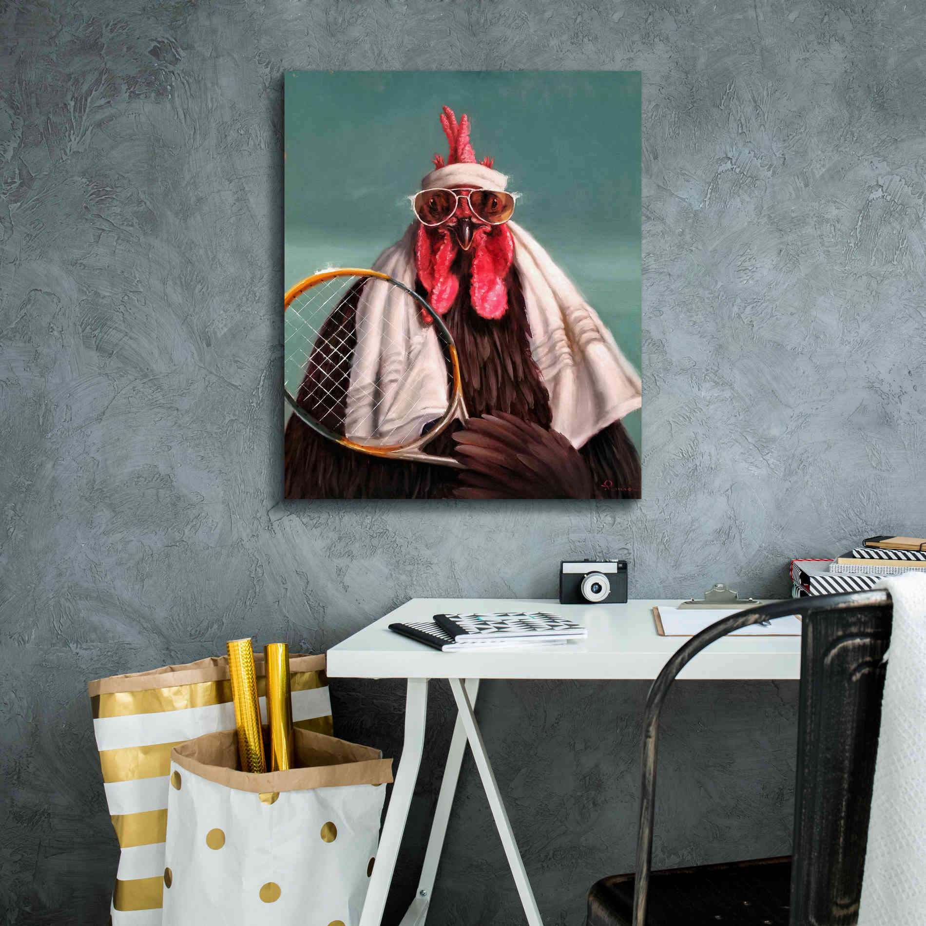 'The Tennis Pro' by Lucia Heffernan, Canvas Wall Art,20x24