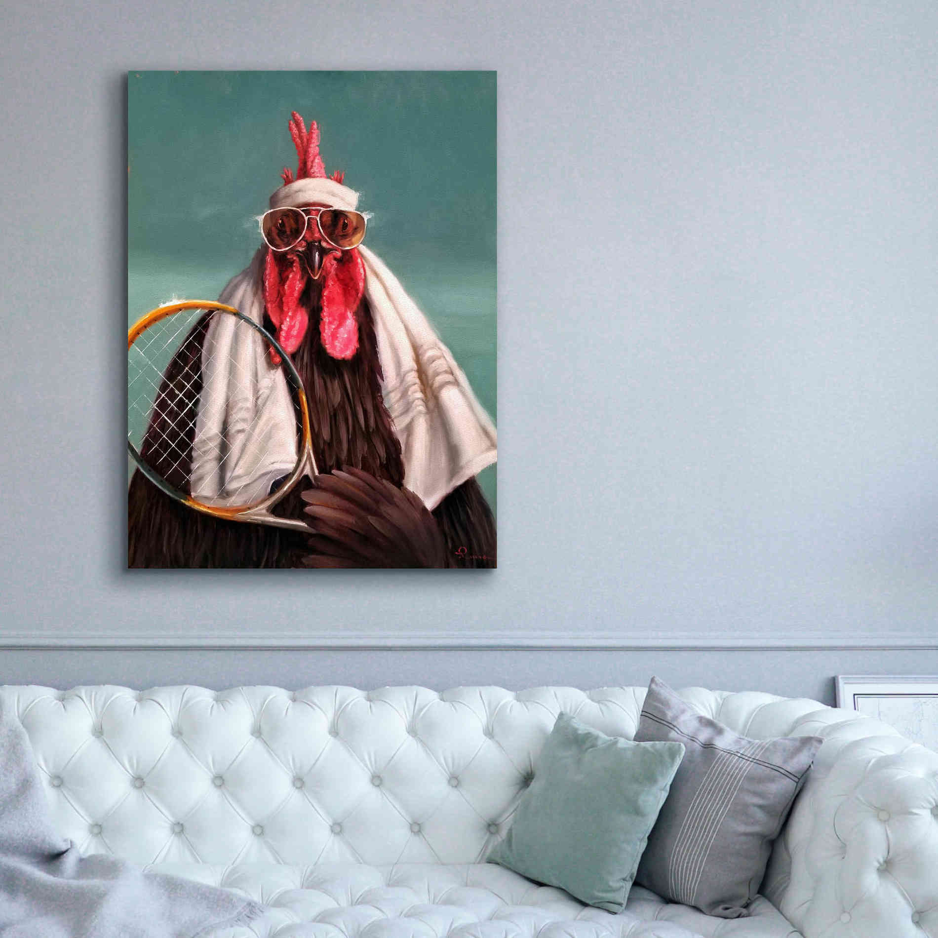 'The Tennis Pro' by Lucia Heffernan, Canvas Wall Art,40x54