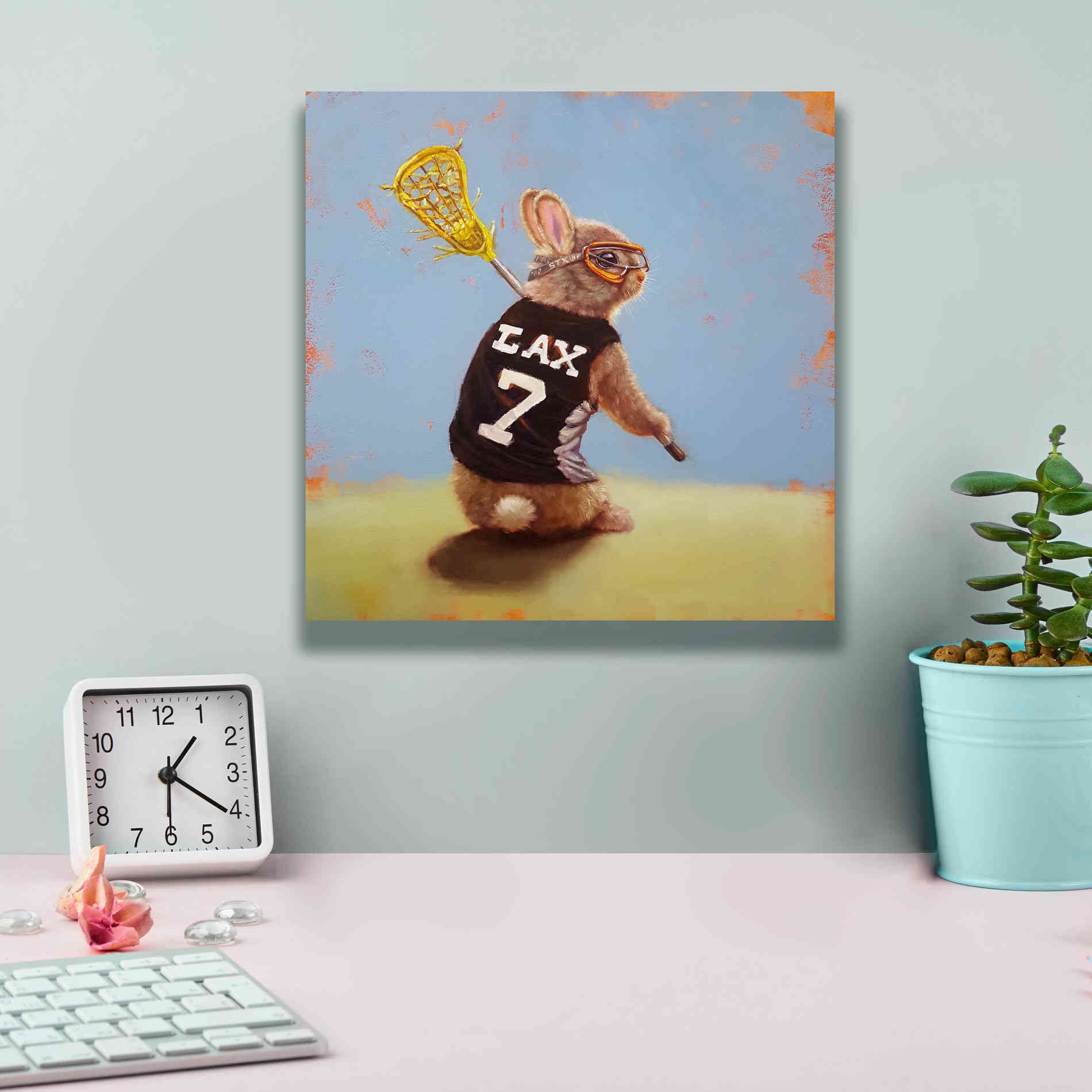 'Lax Bunny' by Lucia Heffernan, Canvas Wall Art,12x12