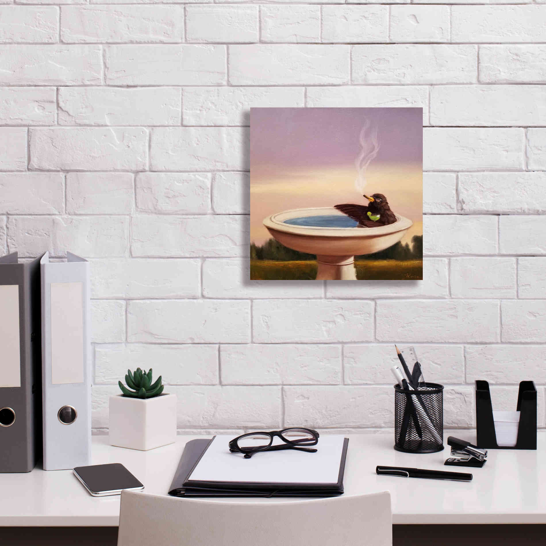 'Executive Soak' by Lucia Heffernan, Canvas Wall Art,12x12