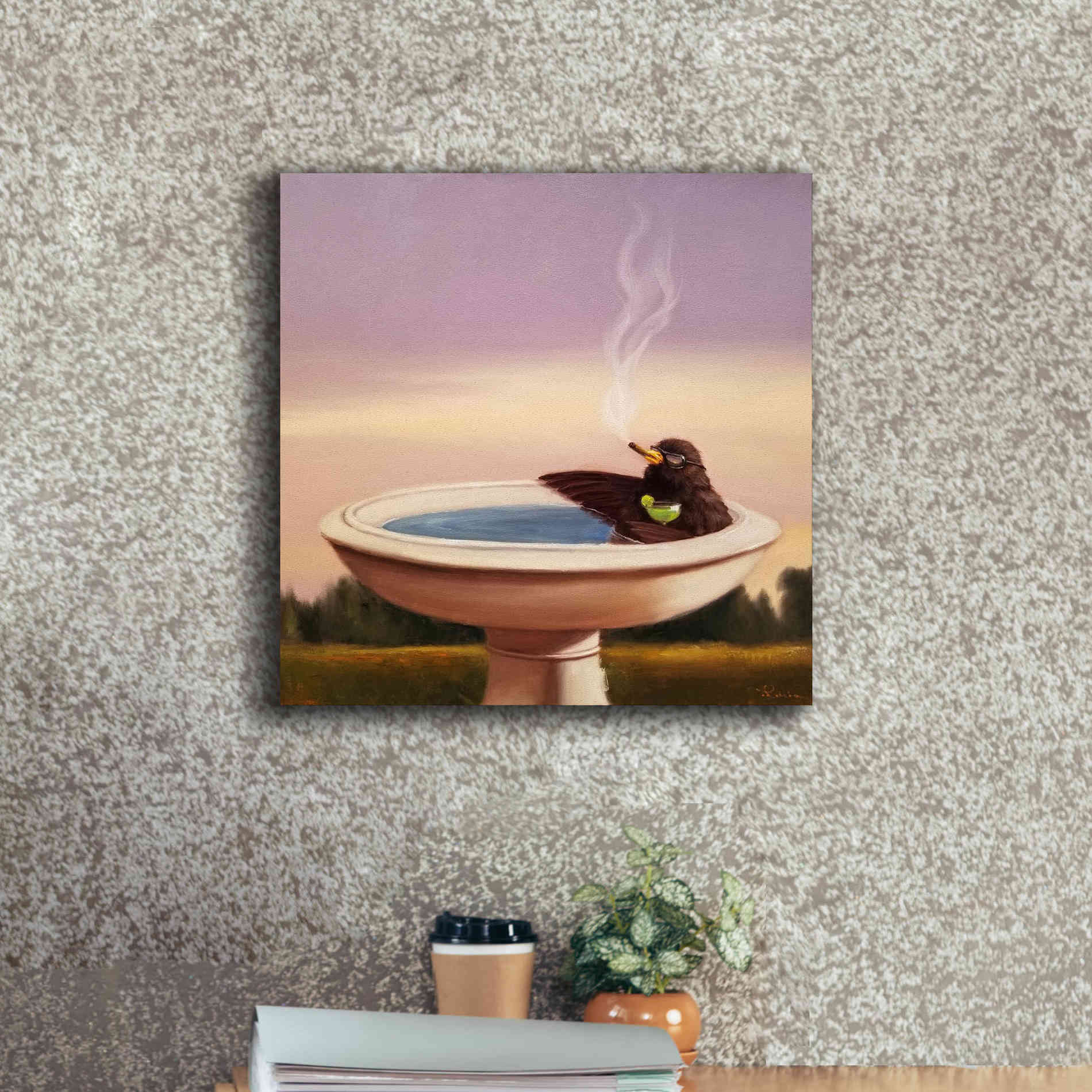 'Executive Soak' by Lucia Heffernan, Canvas Wall Art,18x18