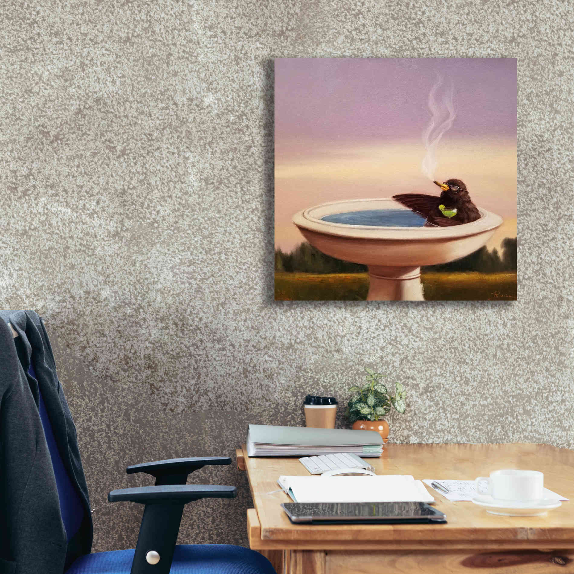 'Executive Soak' by Lucia Heffernan, Canvas Wall Art,26x26