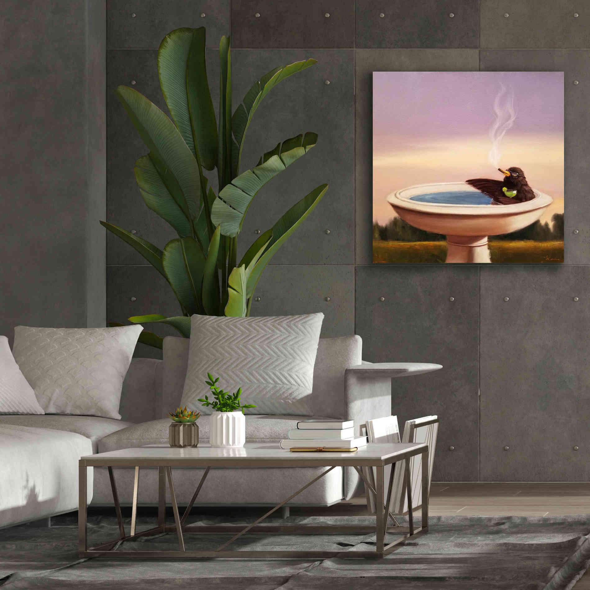 'Executive Soak' by Lucia Heffernan, Canvas Wall Art,37x37