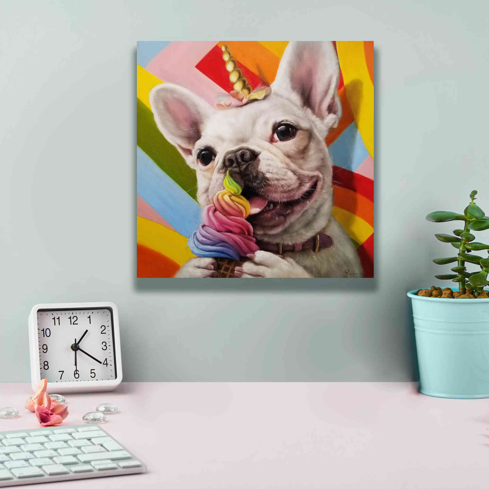 'Rainbow Party' by Lucia Heffernan, Canvas Wall Art,12x12