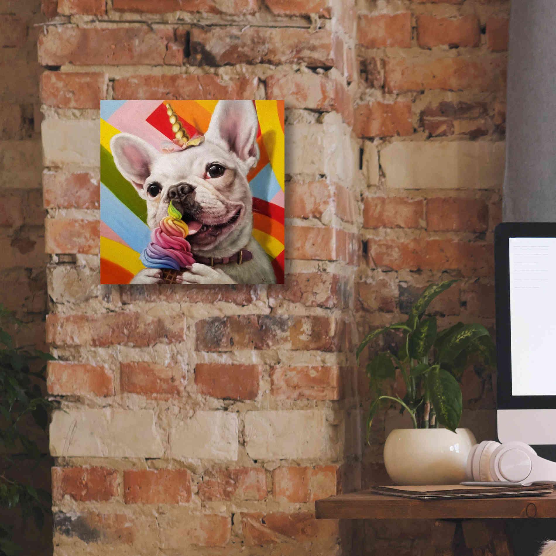 'Rainbow Party' by Lucia Heffernan, Canvas Wall Art,12x12