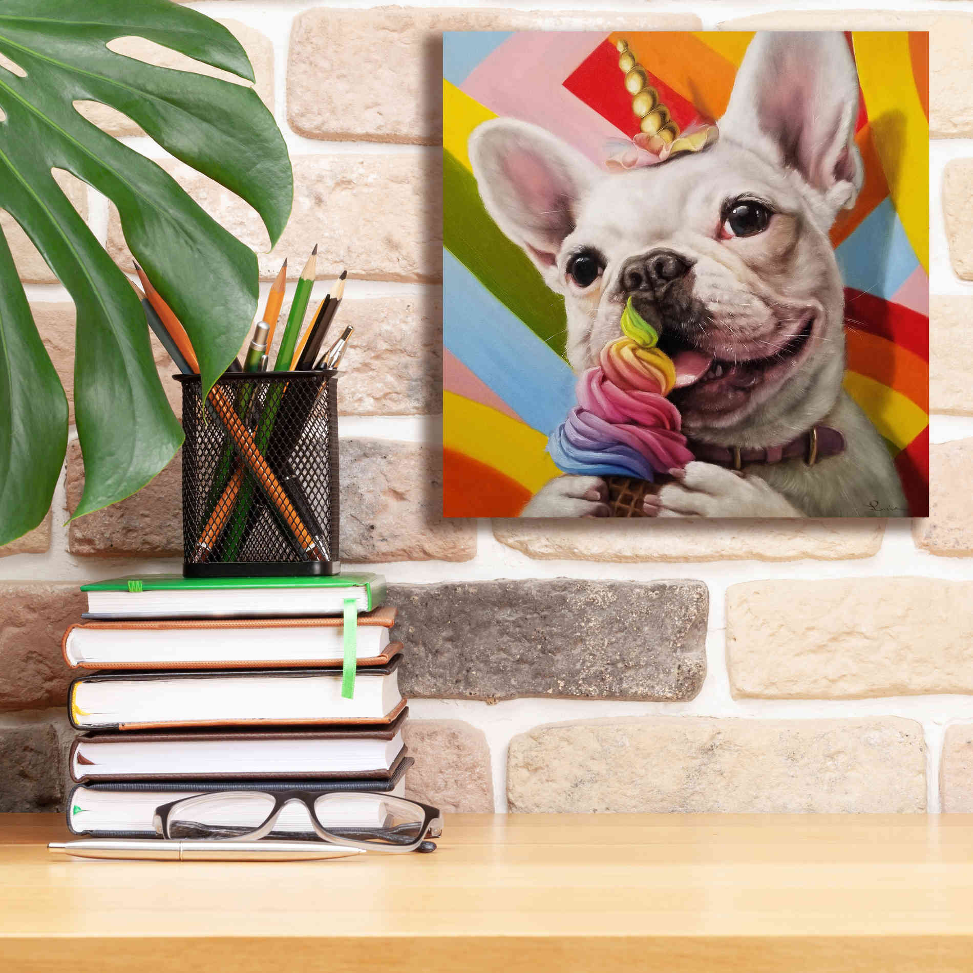 'Rainbow Party' by Lucia Heffernan, Canvas Wall Art,12x12