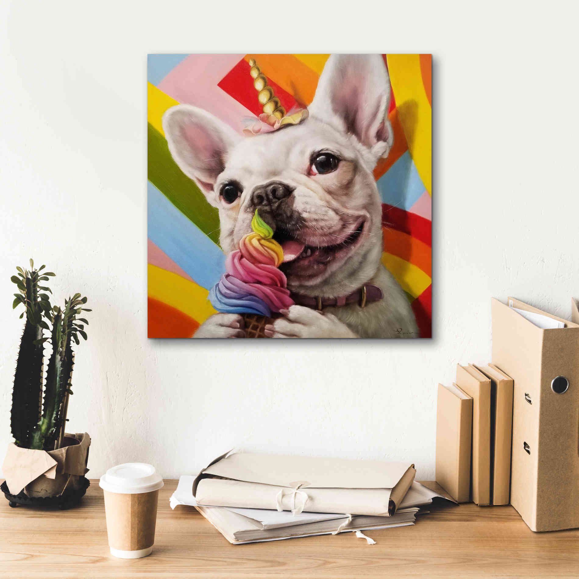 'Rainbow Party' by Lucia Heffernan, Canvas Wall Art,18x18