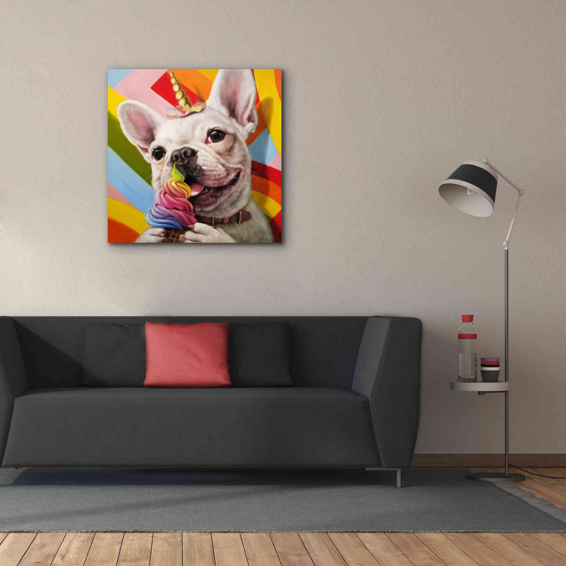 'Rainbow Party' by Lucia Heffernan, Canvas Wall Art,37x37