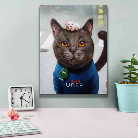 Image of 'Cat Uber' by Lucia Heffernan, Canvas Wall Art,12x16