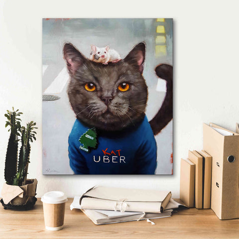 Image of 'Cat Uber' by Lucia Heffernan, Canvas Wall Art,20x24