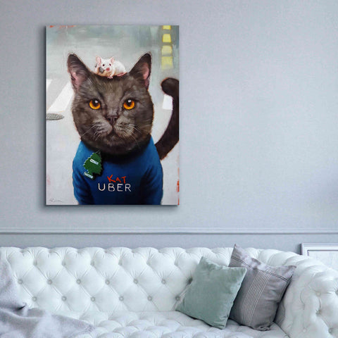 Image of 'Cat Uber' by Lucia Heffernan, Canvas Wall Art,40x54