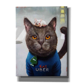 'Cat Uber' by Lucia Heffernan, Canvas Wall Art