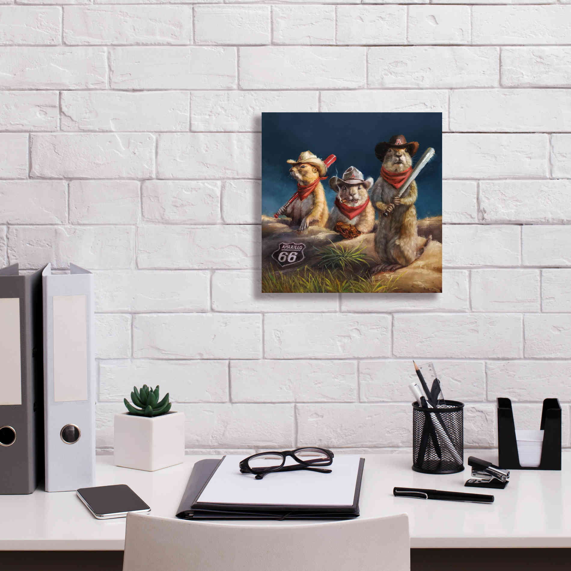 'Amarillo Sod Poodles' by Lucia Heffernan, Canvas Wall Art,12x12