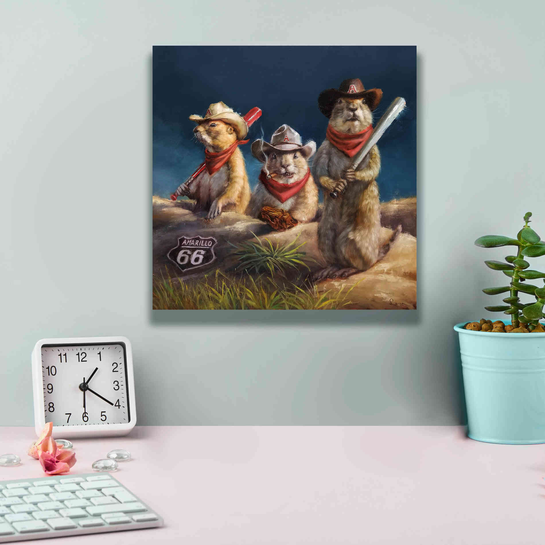 'Amarillo Sod Poodles' by Lucia Heffernan, Canvas Wall Art,12x12