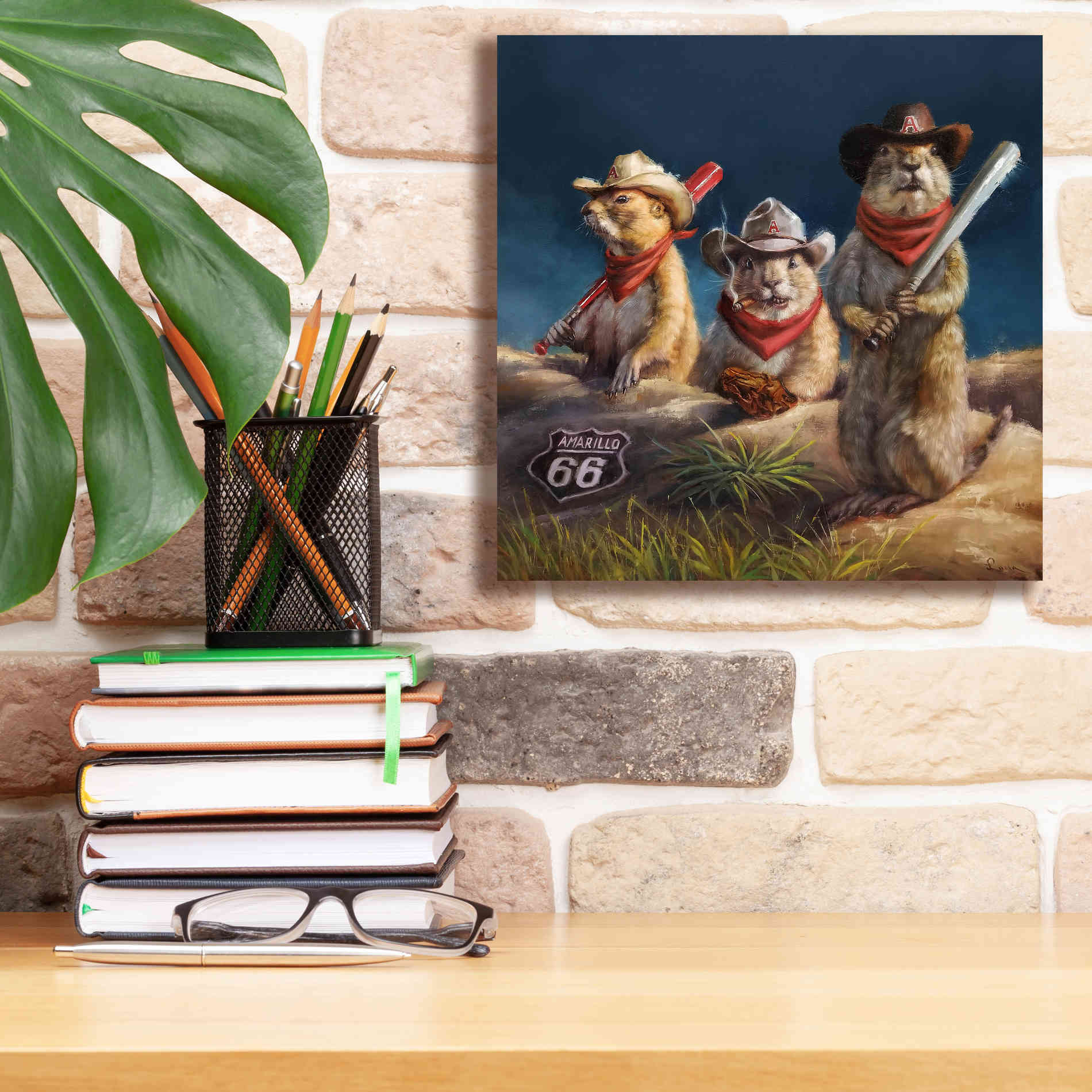 'Amarillo Sod Poodles' by Lucia Heffernan, Canvas Wall Art,12x12