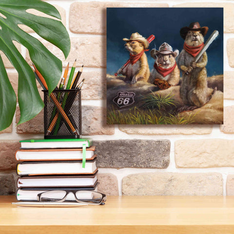 Image of 'Amarillo Sod Poodles' by Lucia Heffernan, Canvas Wall Art,12x12