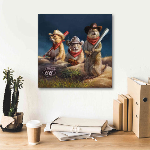 Image of 'Amarillo Sod Poodles' by Lucia Heffernan, Canvas Wall Art,18x18