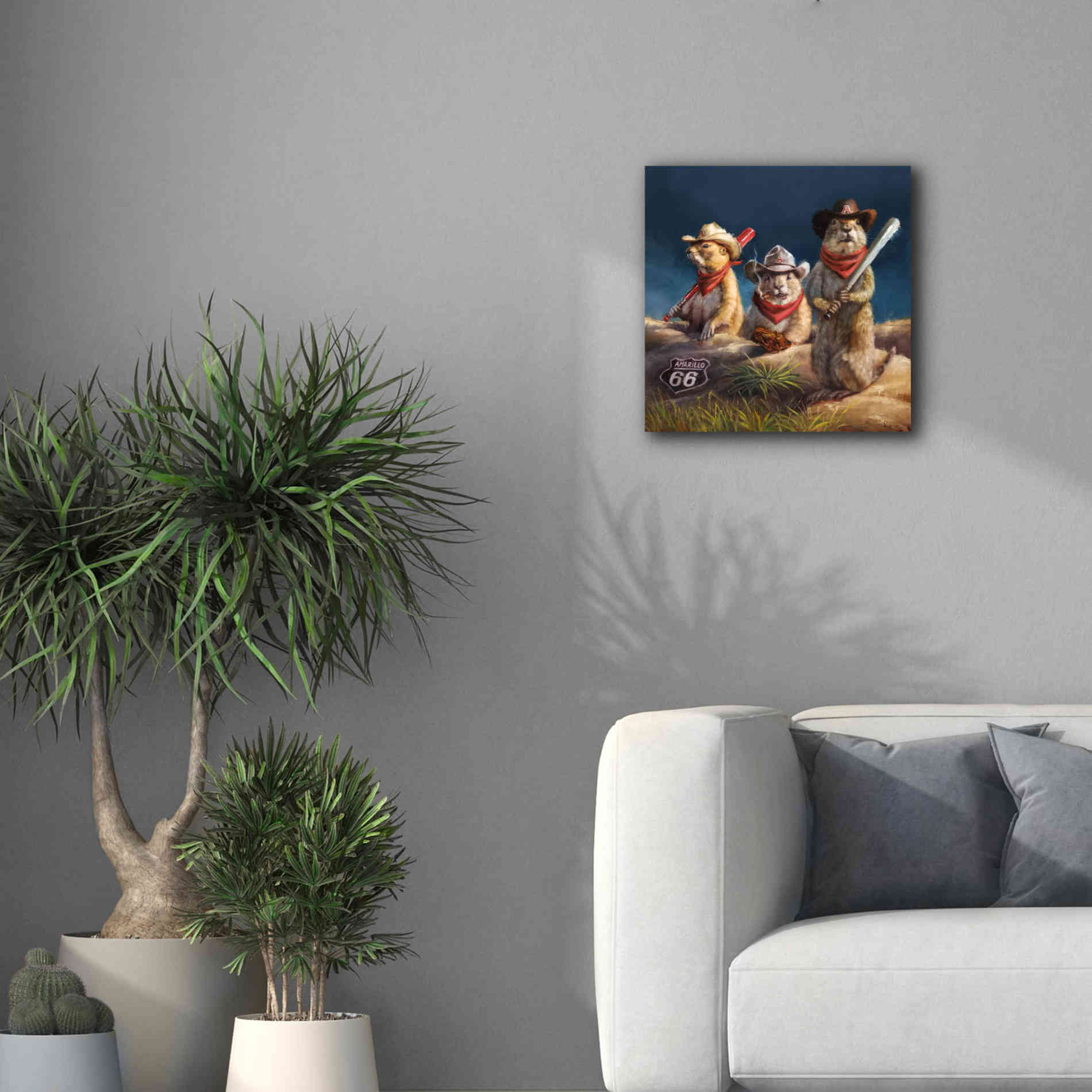 'Amarillo Sod Poodles' by Lucia Heffernan, Canvas Wall Art,18x18