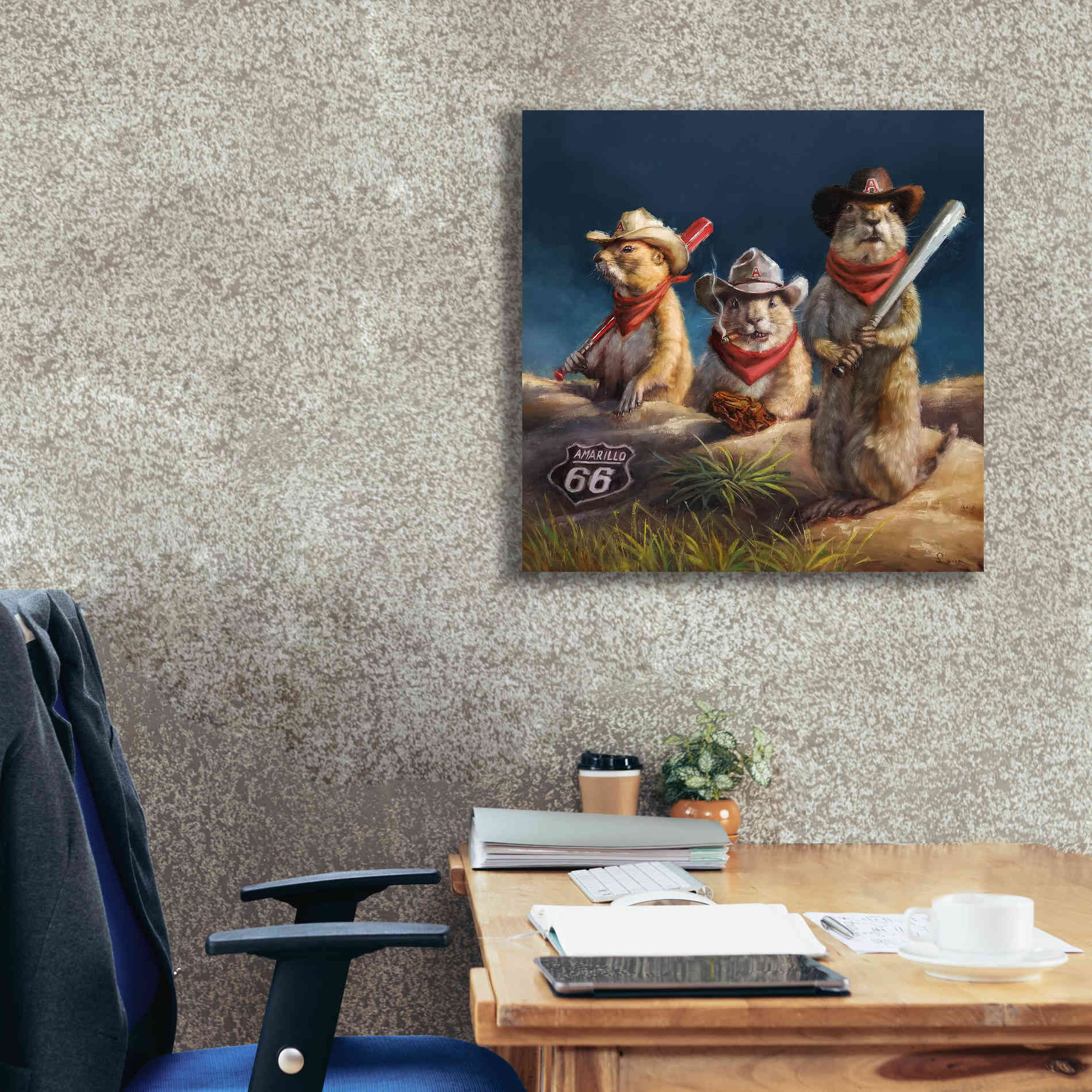 'Amarillo Sod Poodles' by Lucia Heffernan, Canvas Wall Art,26x26