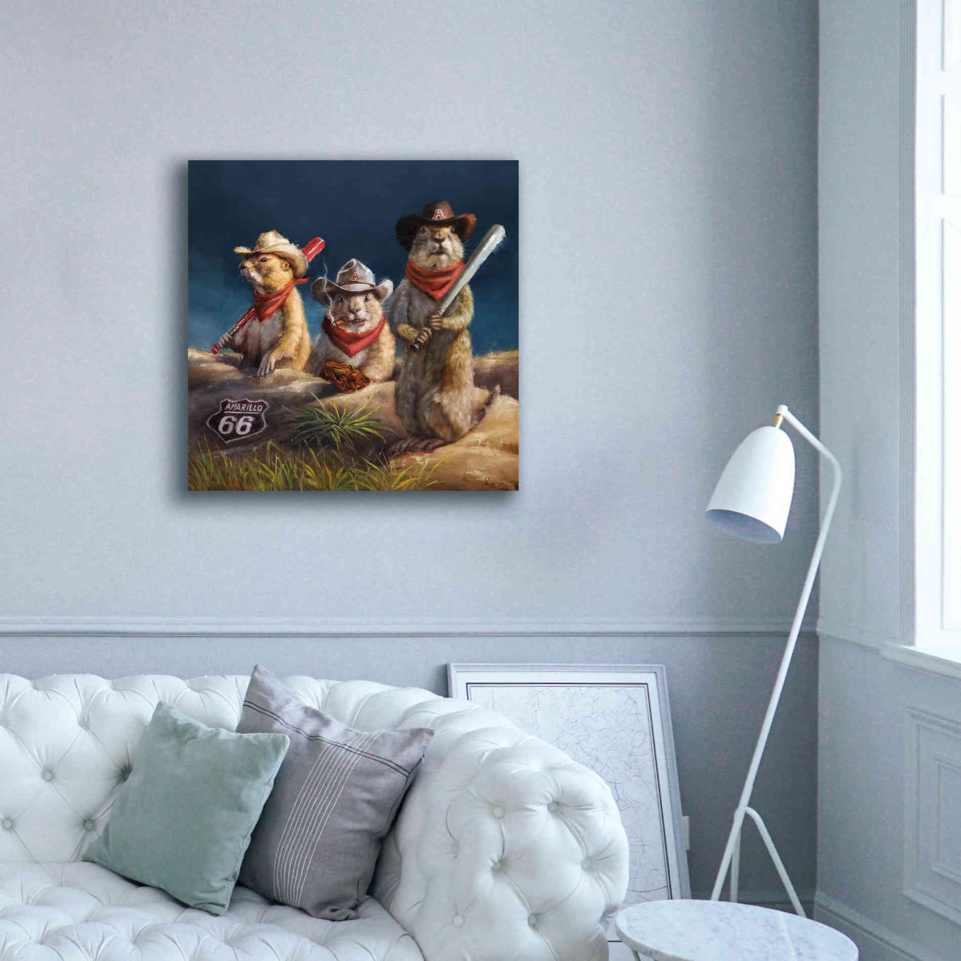 'Amarillo Sod Poodles' by Lucia Heffernan, Canvas Wall Art,37x37