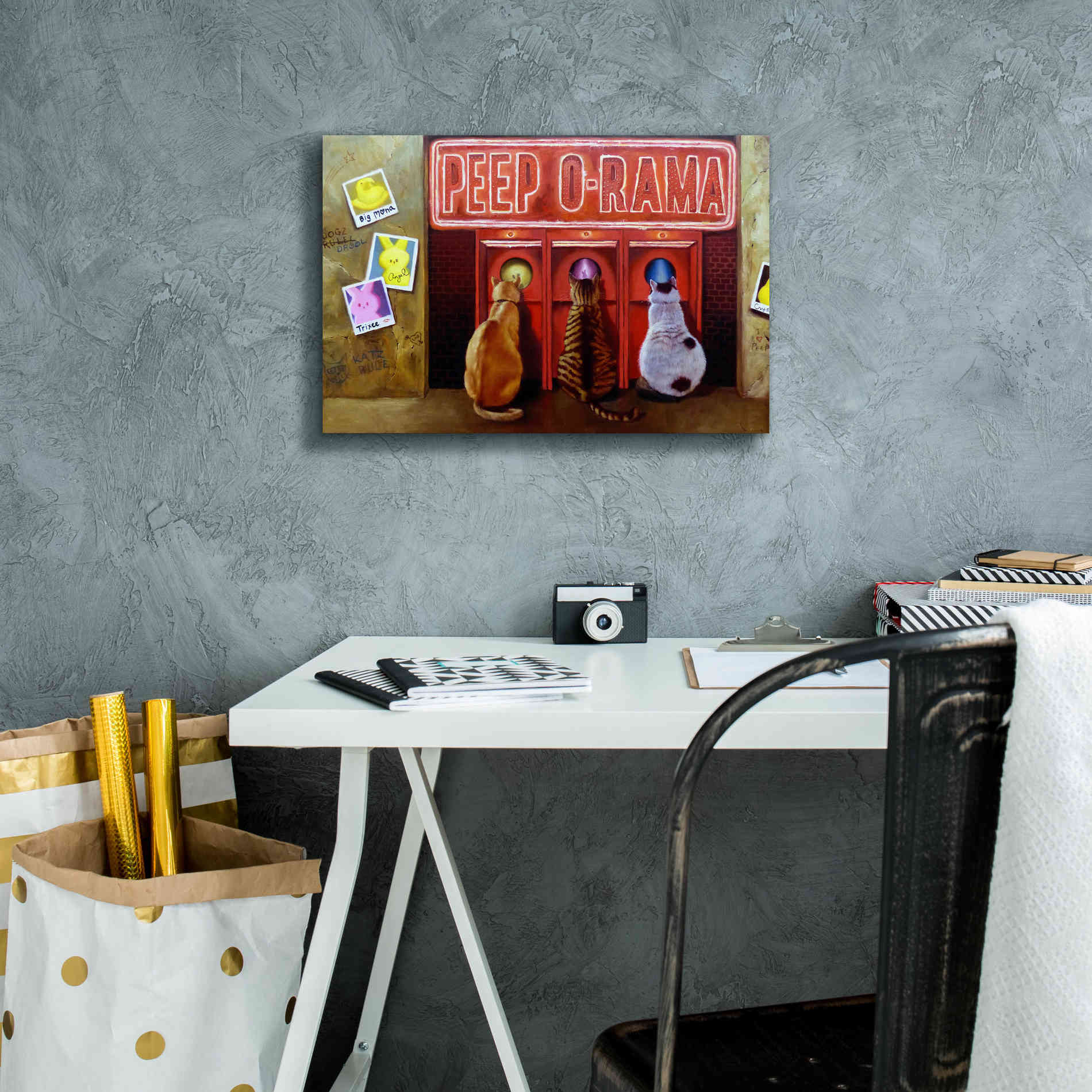 'Peepshow' by Lucia Heffernan, Canvas Wall Art,18x12