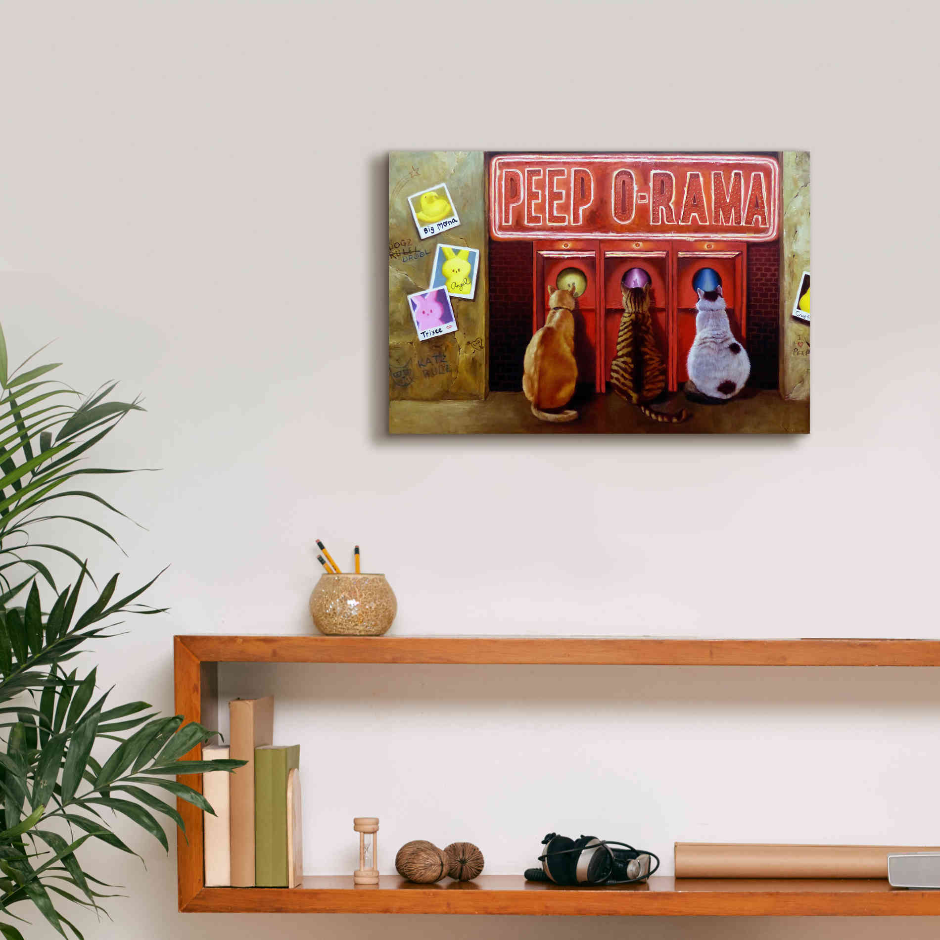 'Peepshow' by Lucia Heffernan, Canvas Wall Art,18x12