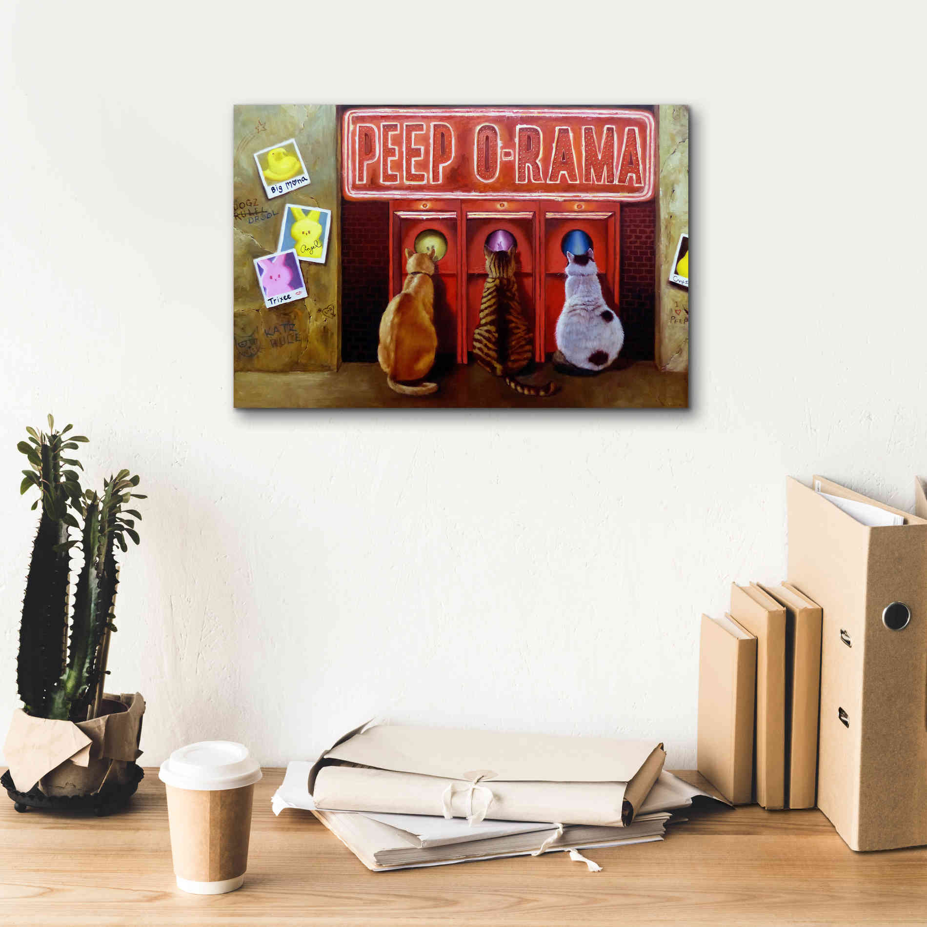 'Peepshow' by Lucia Heffernan, Canvas Wall Art,18x12