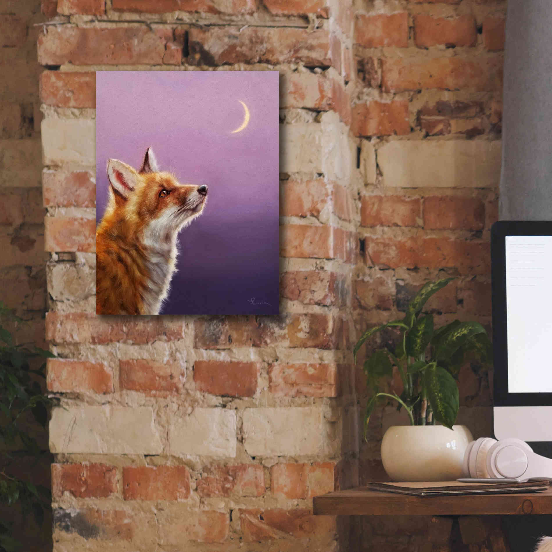 'Talking To The Moon' by Lucia Heffernan, Canvas Wall Art,12x16