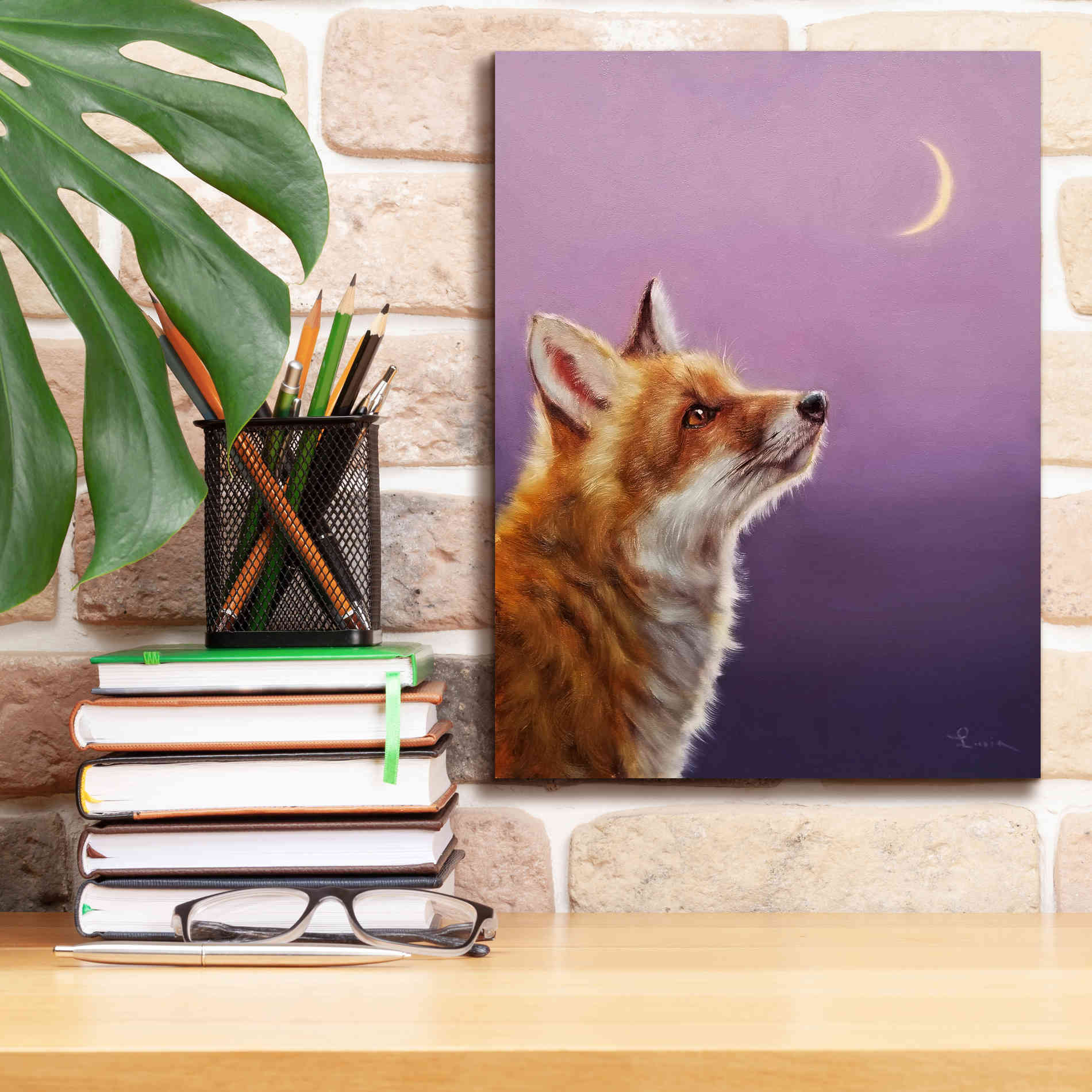 'Talking To The Moon' by Lucia Heffernan, Canvas Wall Art,12x16