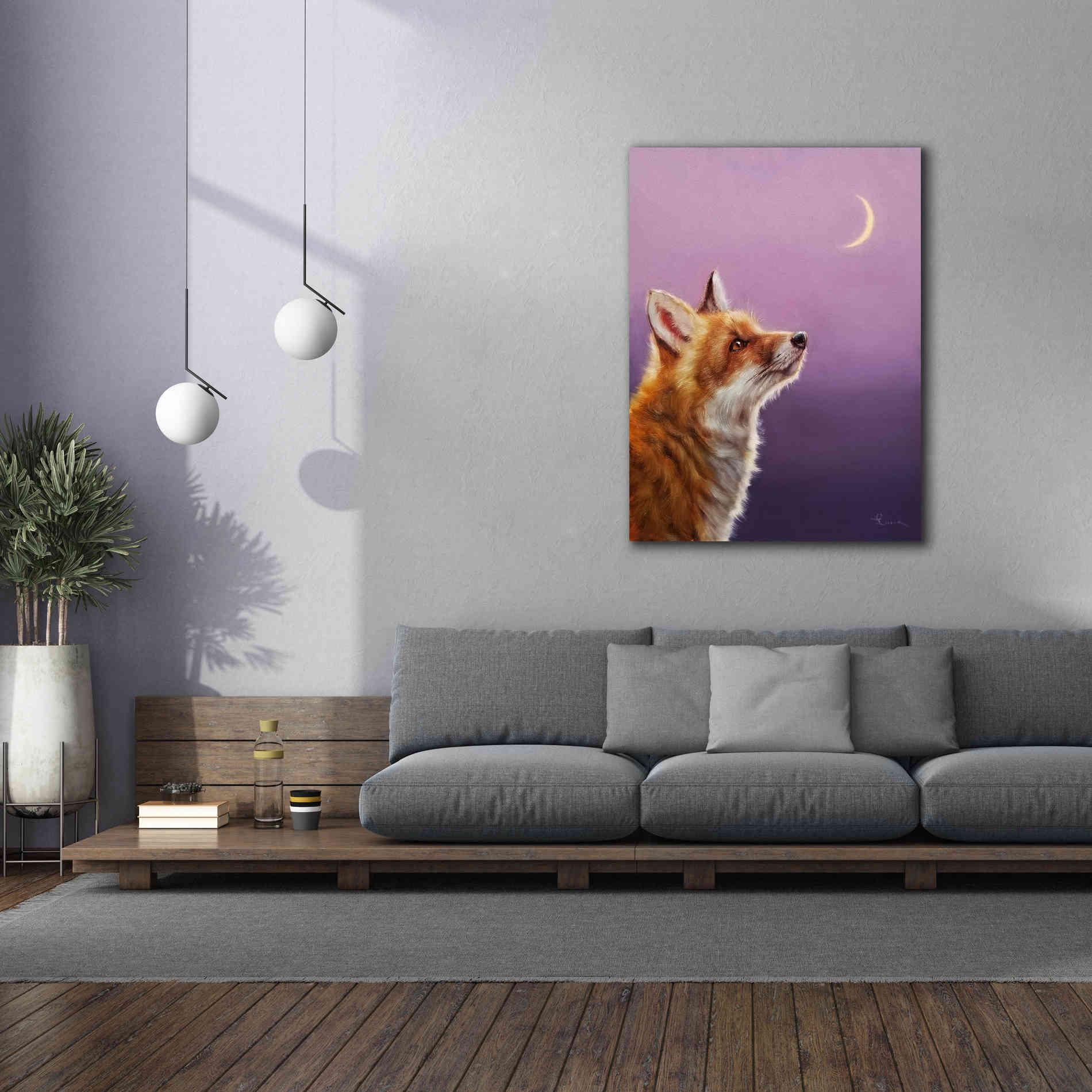 'Talking To The Moon' by Lucia Heffernan, Canvas Wall Art,40x54