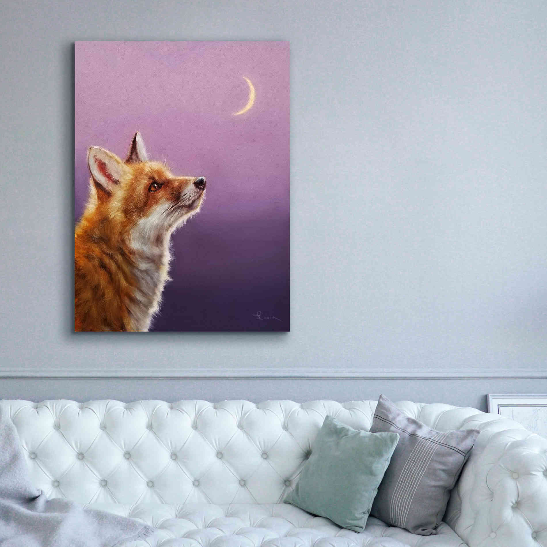'Talking To The Moon' by Lucia Heffernan, Canvas Wall Art,40x54