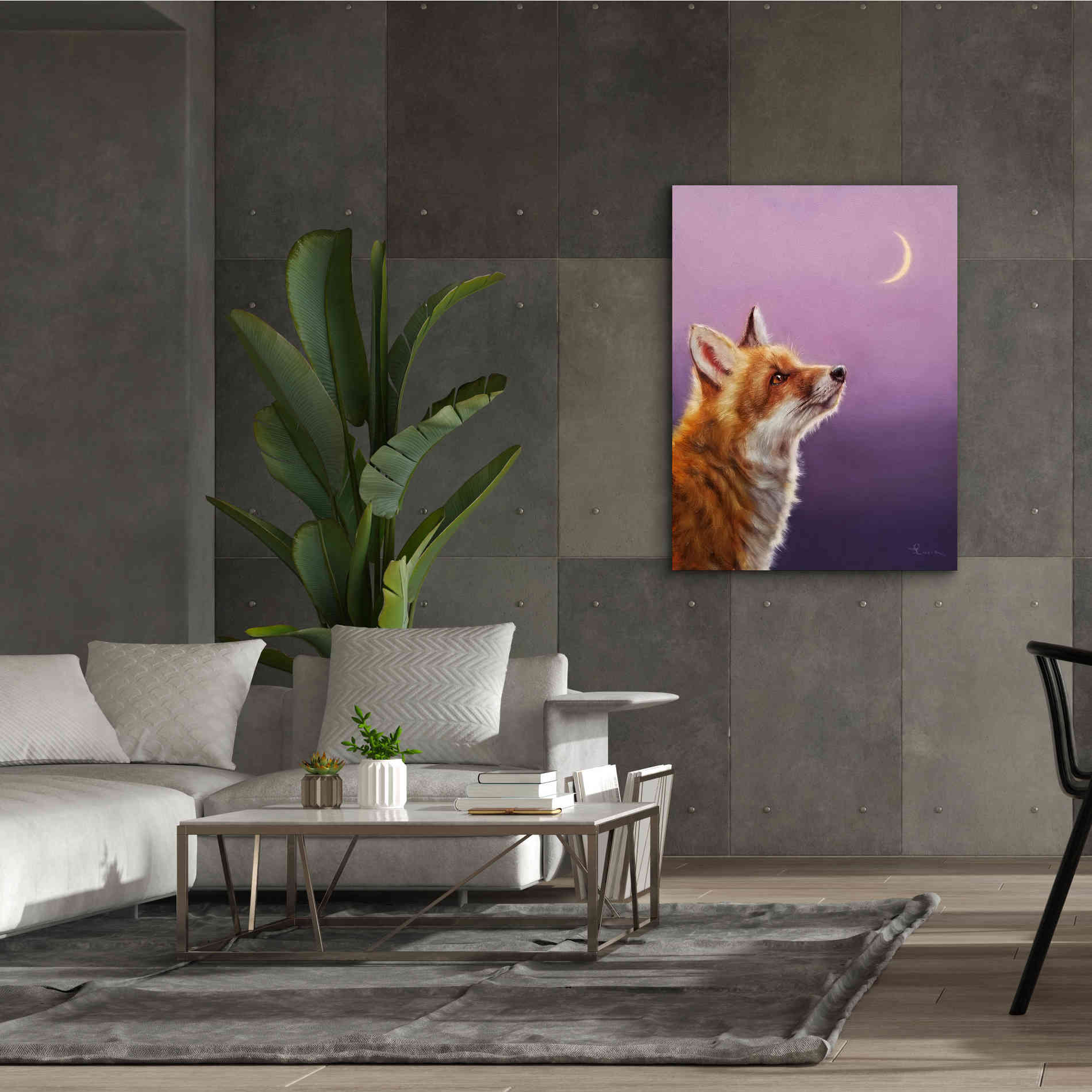 'Talking To The Moon' by Lucia Heffernan, Canvas Wall Art,40x54